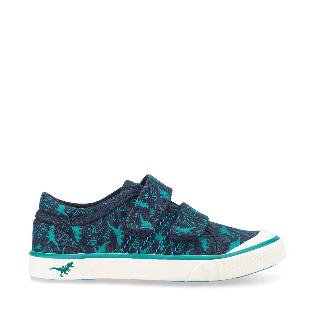 JURASSIC NAVY DINO CANVAS SHOE