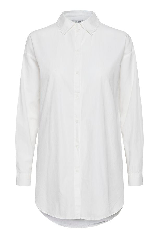 GAMZE LIGHT WOVEN BRIGHT WHITE SHIRT