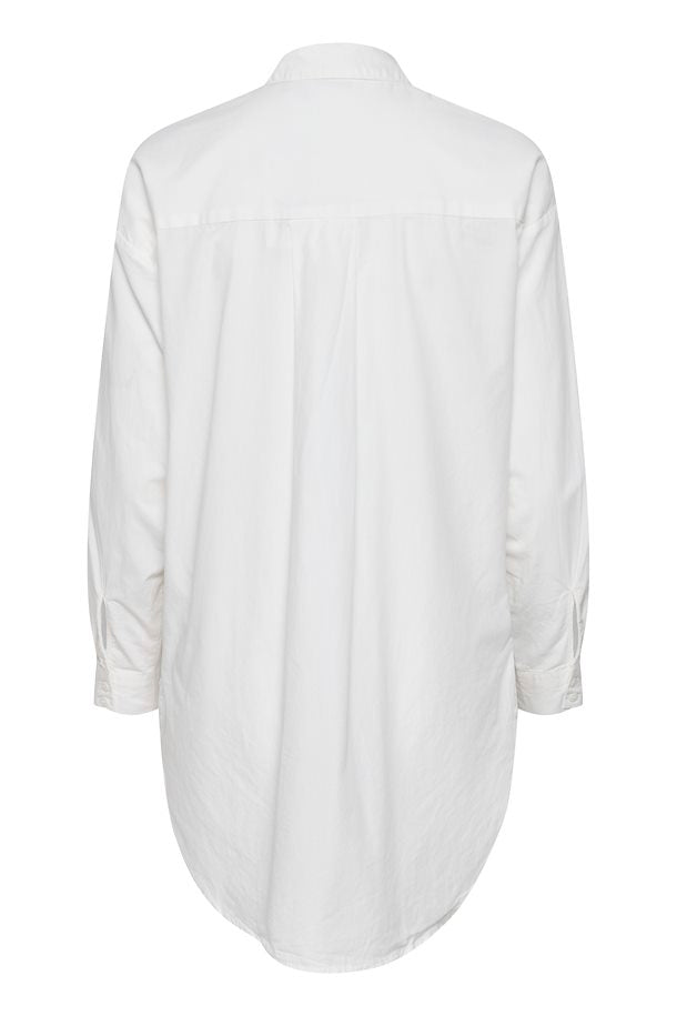 GAMZE LIGHT WOVEN BRIGHT WHITE SHIRT