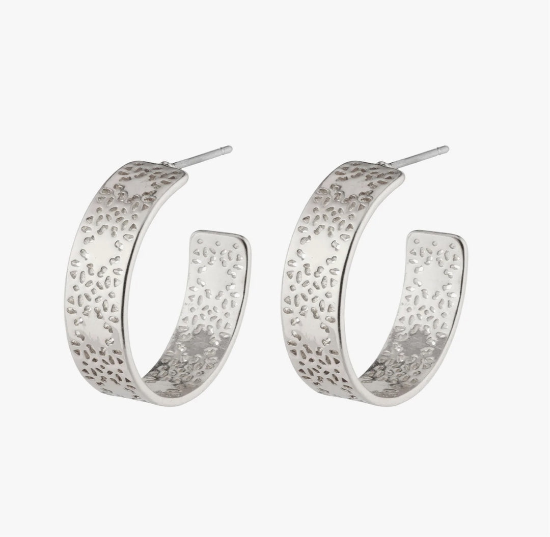 CAROL MEDIUM HOOP EARRINGS SILVER