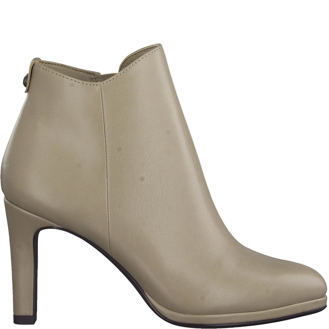 TAUPE HEELED ANKLE BOOT