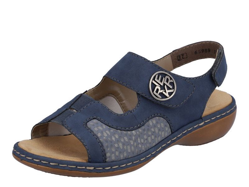 BLUE VELCRO SPOT SLING BACK SANDAL